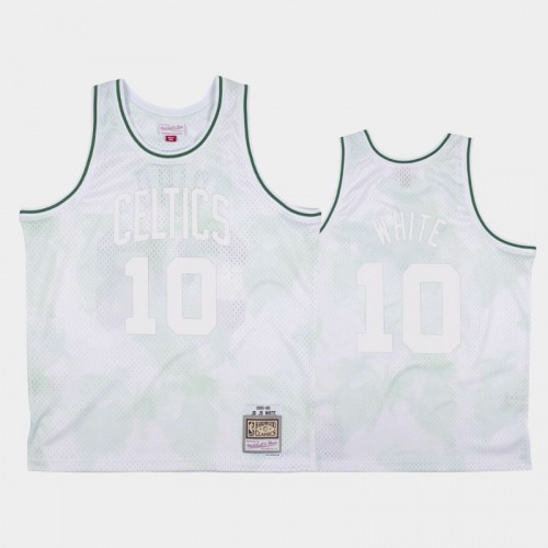 Boston Celtics #10 Jo Jo White White 1985-86 Cloudy Skies Jersey - Hardwood Classics