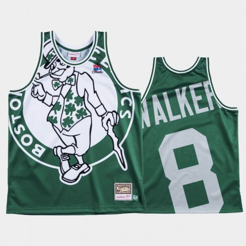 Boston Celtics #8 Kemba Walker Green Big Face Jersey - HWC