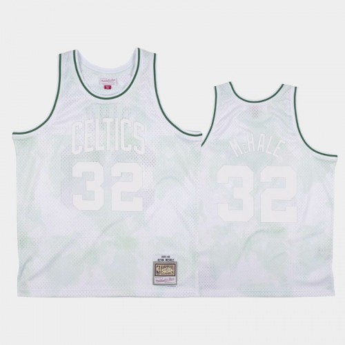 Boston Celtics #32 Kevin McHale White 1985-86 Cloudy Skies Jersey - Hardwood Classics