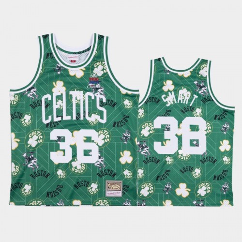 Marcus Smart Boston Celtics #36 Green Tear Up Pack Hardwood Classics Jersey