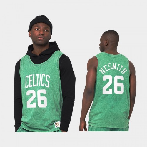 Boston Celtics Aaron Nesmith Men #26 Quintessential Green Worn Out Tnak Jersey