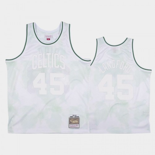 Boston Celtics #45 Romeo Langford White 1985-86 Cloudy Skies Jersey - Hardwood Classics