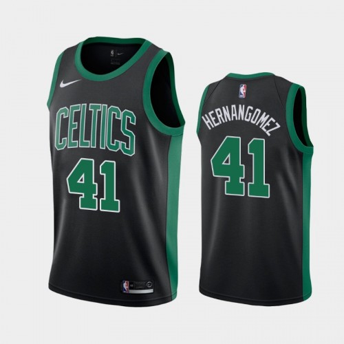 Boston Celtics Juancho Hernangomez Men #41 Statement Edition 2021 Trade Black Jersey
