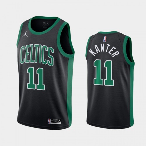 Men's Boston Celtics #11 Enes Kanter 2020-21 Statement Black Jersey