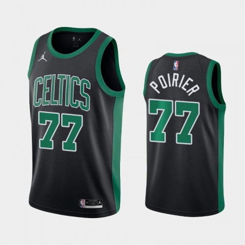 Men's Boston Celtics #77 Vincent Poirier 2020-21 Statement Black Jersey