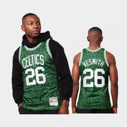 Boston Celtics Aaron Nesmith Men #26 Wild Life Green HWC Swingman Jersey