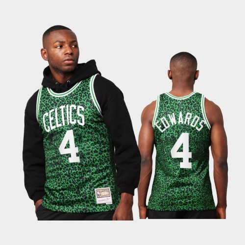 Boston Celtics Carsen Edwards Men #4 Wild Life Green HWC Swingman Jersey