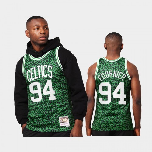 Boston Celtics Evan Fournier Men #94 Wild Life Green HWC Swingman Jersey