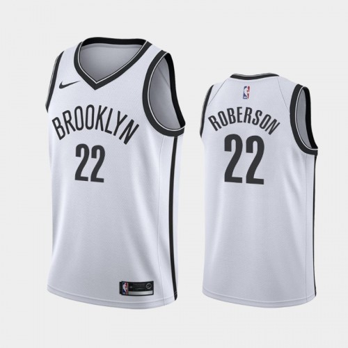 Men Brooklyn Nets #22 Andre Roberson 2020-21 Association Edition White Jersey
