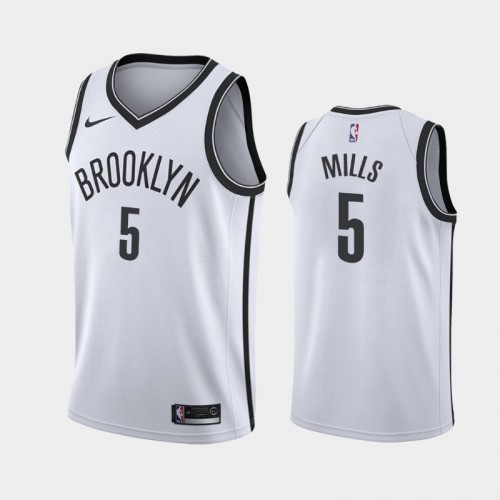 Brooklyn Nets Patty Mills Men #5 Association Edition 2021 Trade White Jersey