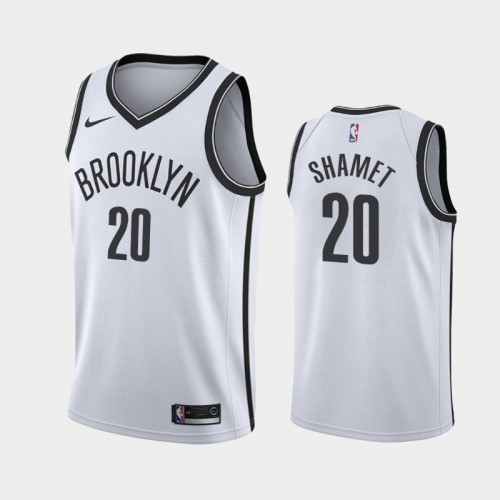 Men's Brooklyn Nets Landry Shamet #20 2020-21 Association White Jersey