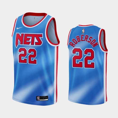 Men Brooklyn Nets #22 Andre Roberson 2020-21 Classic Edition Blue Jersey