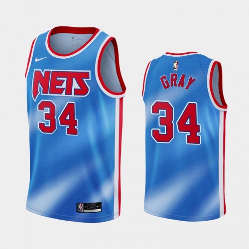 Brooklyn Nets RaiQuan Gray Men #34 Classic Edition 2021 NBA Draft Blue Jersey