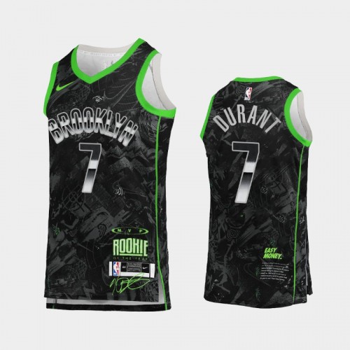 Brooklyn Nets #7 Kevin Durant MVP Black Jersey