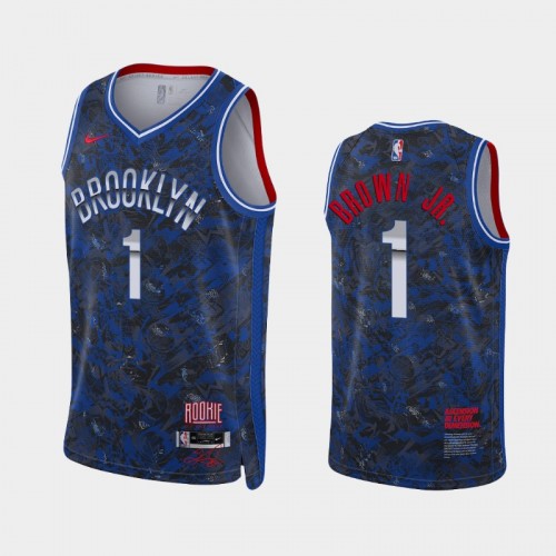 Men's Brooklyn Nets Bruce Brown Jr. Select Series Blue Jersey