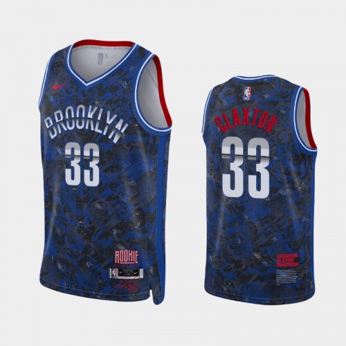 Men's Brooklyn Nets Nicolas Claxton Select Series Blue Jersey