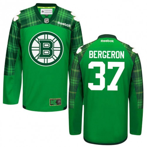 Patrice Bergeron #37 Green St. Patrick's Day Jersey