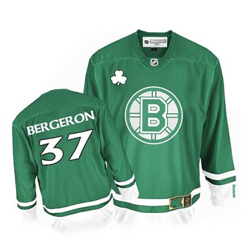 Patrice Bergeron #37 Green St. Patrick's Day Jersey