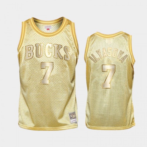 Limited Gold Milwaukee Bucks #7 Ersan Ilyasova Midas SM Jersey