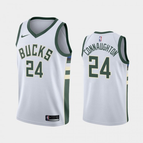 Milwaukee Bucks Association #24 Pat Connaughton White 2019 season Jersey