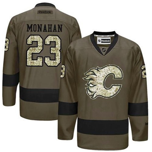 Sean Monahan #23 Green Camo Player Jersey