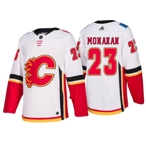#23 Sean Monahan White 2017-2018 Season Away Jersey