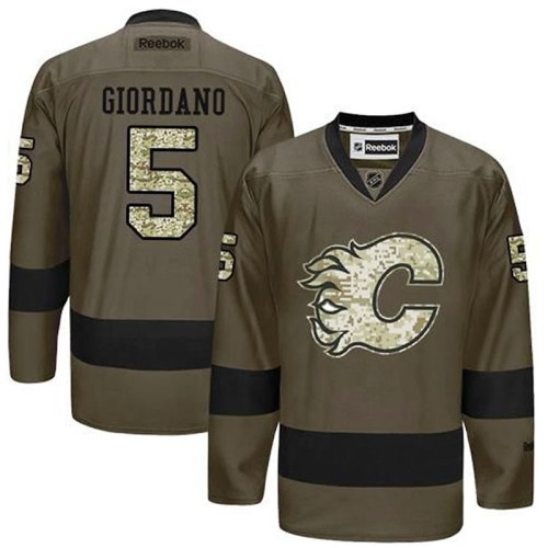 Mark Giordano #5 Green Camo Player Jersey