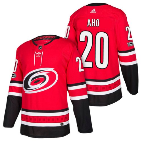 #20 Sebastian Aho Red 2018 New Season Home Authentic Jersey