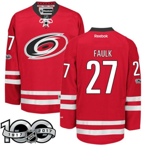 #27 Justin Faulk Red 2017 Anniversary Patch Player Jersey