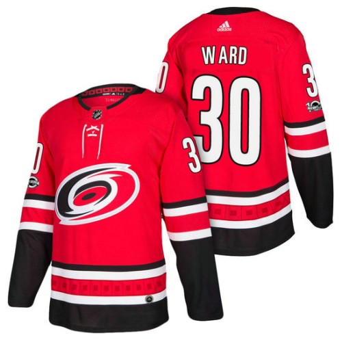 #30 Cam Ward Red 2018 New Season Home Authentic Jersey