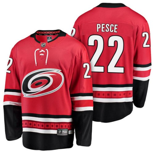 #22 Breakaway Player Brett Pesce Home Jersey Red