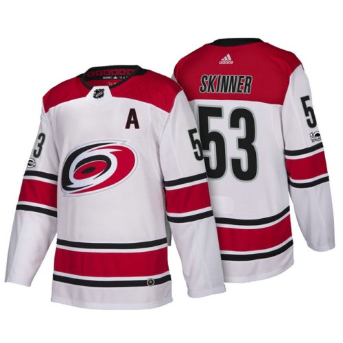 #53 Jeff Skinner White 2018 New Season Team Road Jersey