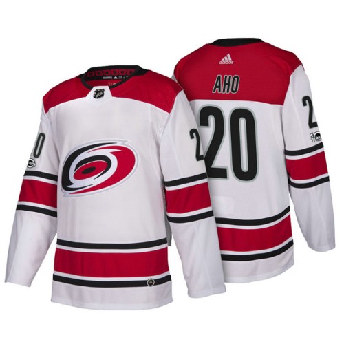 #20 Sebastian Aho White 2018 New Season Team Road Jersey