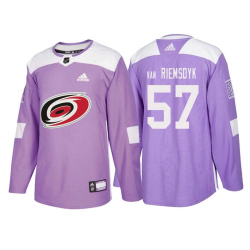 #57 Trevor Van Riemsdyk Purple 2018 Authentic Hockey Fights Cancer Jersey