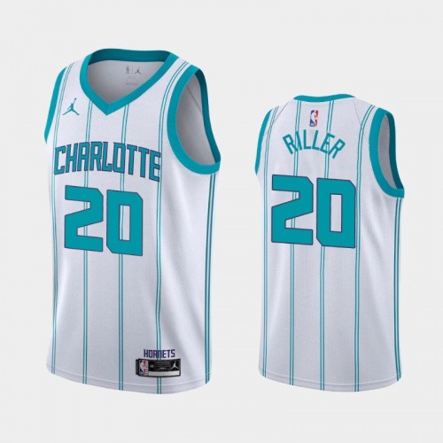 Men's Charlotte Hornets Grant Riller #20 Association 2020 NBA Draft White Jersey