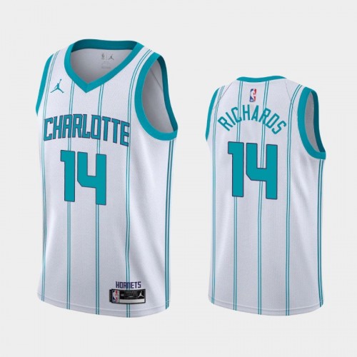 Men's Charlotte Hornets Nick Richards #14 Association 2020 NBA Draft White Jersey