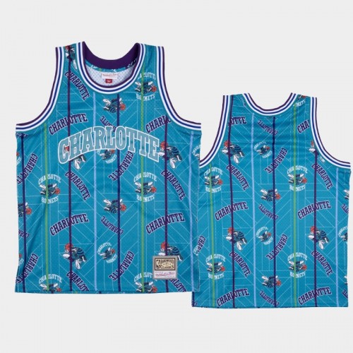 Charlotte Hornets Blue Tear Up Pack Hardwood Classics Jersey