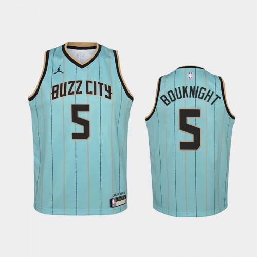 James Bouknight Youth #5 City Edition 2021 NBA Draft Mint Green Jersey