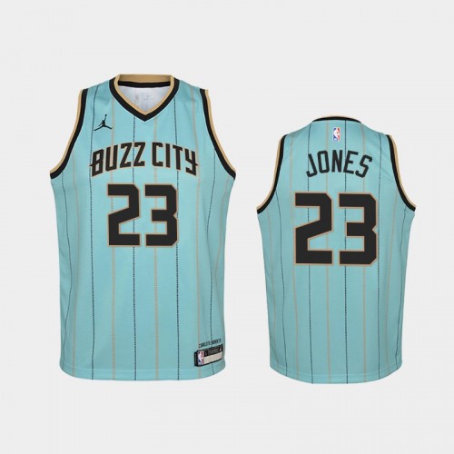 Kai Jones Youth #23 City Edition 2021 NBA Draft Mint Green Jersey