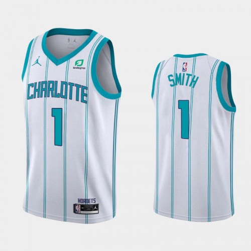 Charlotte Hornets Ish Smith Men #1 Classic Edition 2021 NBA Draft White Jersey