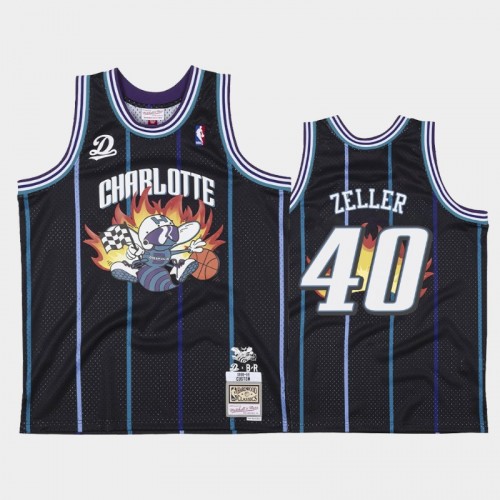 Men's Charlotte Hornets #40 Cody Zeller Navy Dreamville x BR Remix Jersey