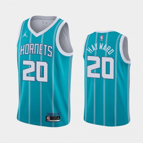 Men's Charlotte Hornets Gordon Hayward #20 2020-21 Icon Teal Jersey