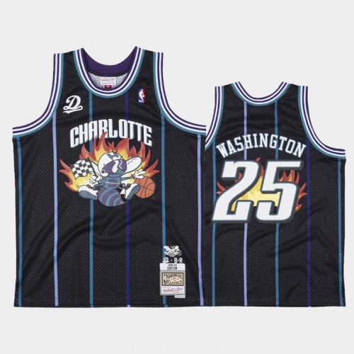 Men's Charlotte Hornets #25 P.J. Washington Navy Dreamville x BR Remix Jersey