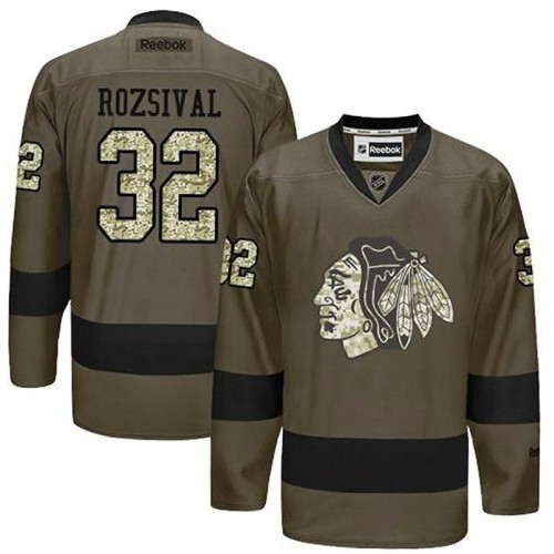 Michal Rozsival #32 Green Camo Player Jersey