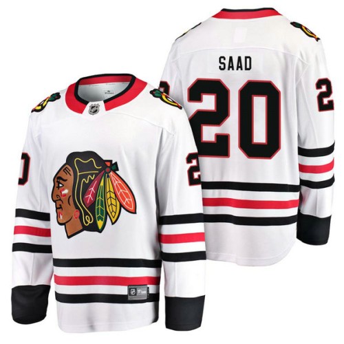 #20 Breakaway Away Brandon Saad Jersey White