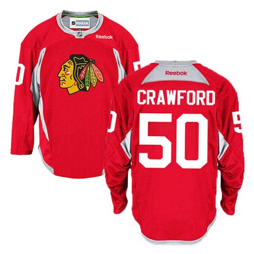 Corey Crawford #50 Red Practice Jersey