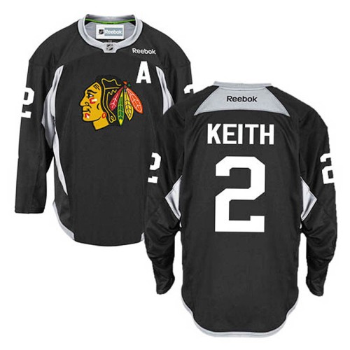 Duncan Keith #2 Black Practice Jersey