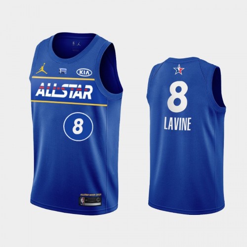 Men's Zach LaVine #8 2021 NBA All-Star Eastern Blue Jersey