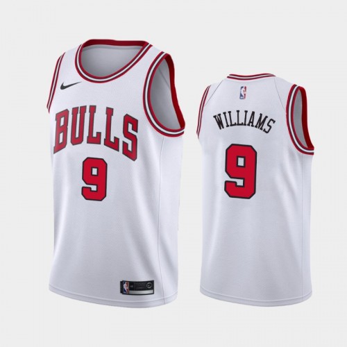 Men's Chicago Bulls Patrick Williams #9 Association 2020 NBA Draft First Round Pick White Jersey