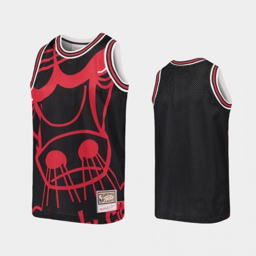 Youth Chicago Bulls Big Face 2.0 Hardwood Classics Black Jersey